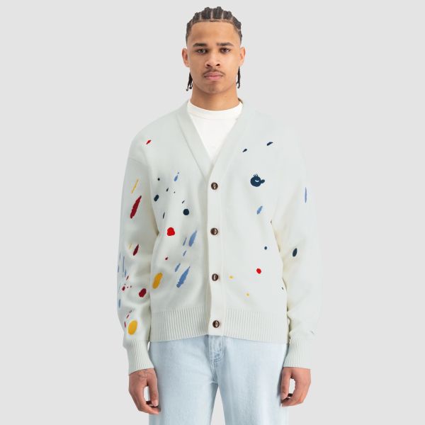 The New Originals Paint Splatter Cardigan Wit