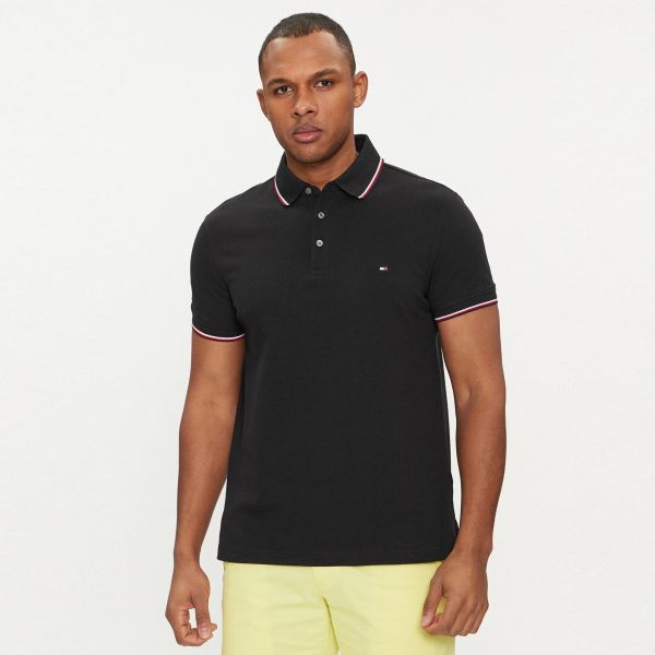 Tommy Hilfiger 1985 RWB Tipped Polo Zwart