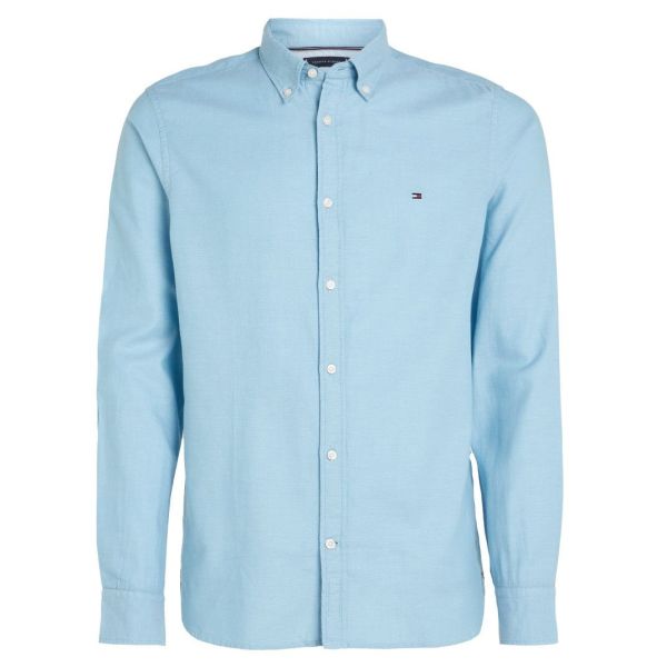Tommy Hilfiger Flex Dobby Overhemd Blauw