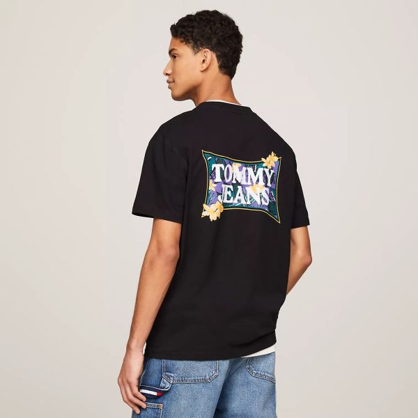 Tommy Jeans Flower Power T-shirt Zwart