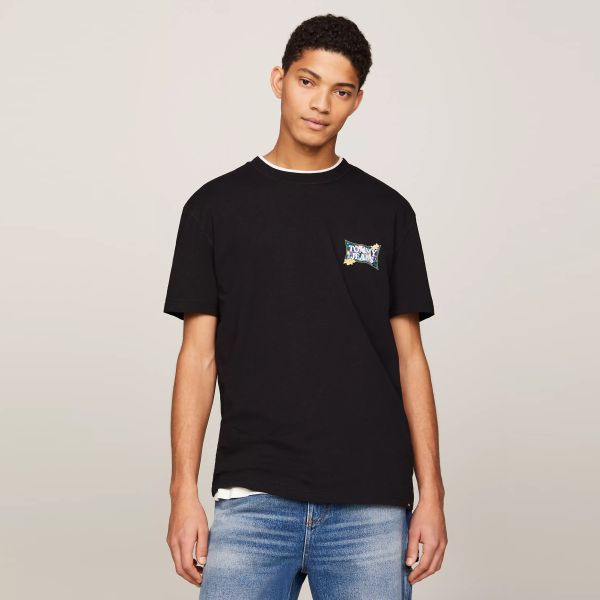 Tommy Jeans Flower Power T-shirt Zwart