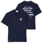Lacoste Slogan Back T-shirt Navy