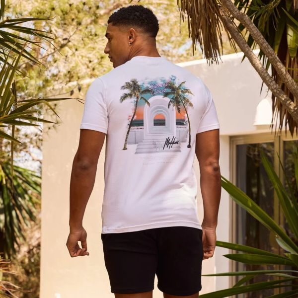 Malelions Sunset Oasis T-shirt Wit