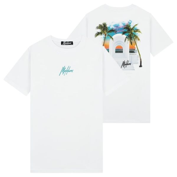 Malelions Sunset Oasis T-shirt Wit