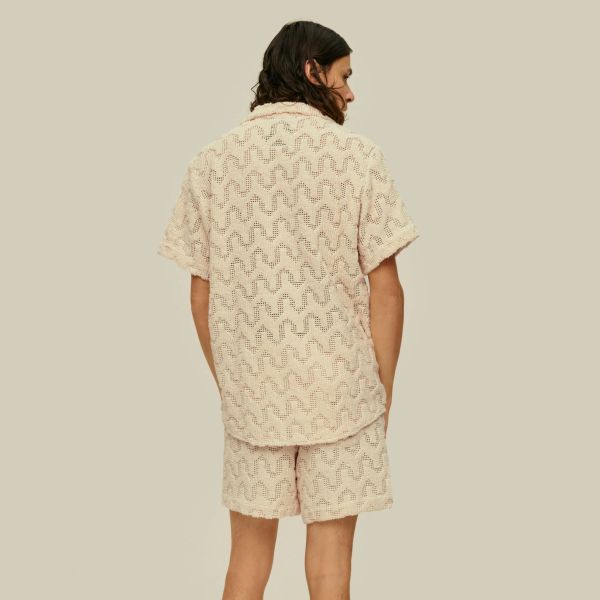 OAS Crochet Overhemd Beige