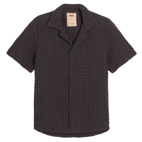 OAS Cuba Waffle Overhemd Zwart