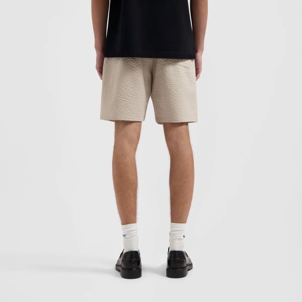 Olaf Seersucker Korte Broek Beige