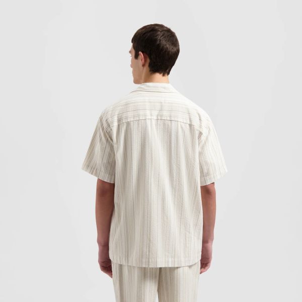Olaf Stripe Overhemd Bruin/Wit
