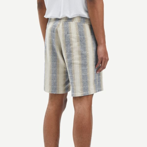 Samsøe Samsøe Sajabari Korte Broek Blauw/Off White