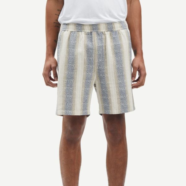 Samsøe Samsøe Sajabari Korte Broek Blauw/Off White