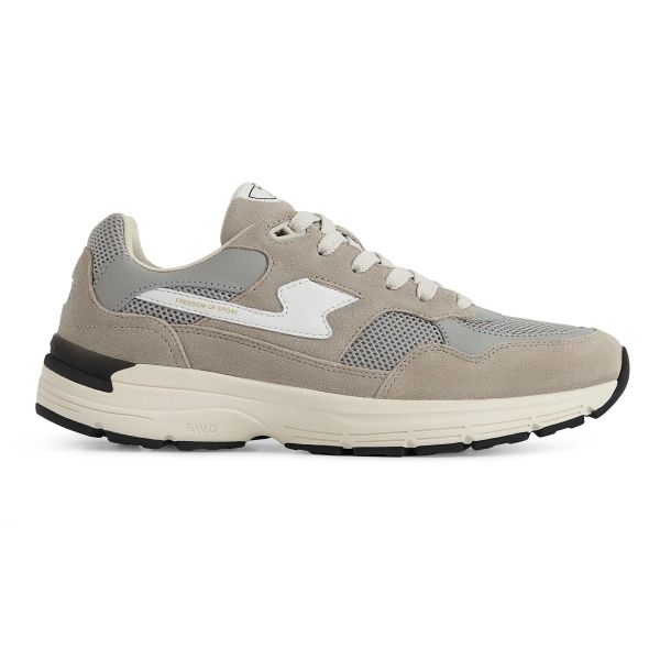 Stepney Workers Club Amiel S-Strike Suede Mix Sneaker Licht Grijs