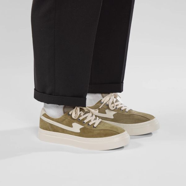 Stepney Workers Club Dellow S-Strike Cup Suede Sneaker Bruin