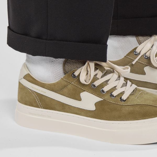 Stepney Workers Club Dellow S-Strike Cup Suede Sneaker Bruin