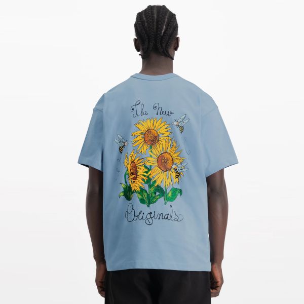 The New Originals Sunflower T-shirt Licht Blauw