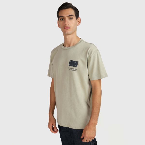 Tommy Jeans Essential CB Flag T-shirt Licht Groen