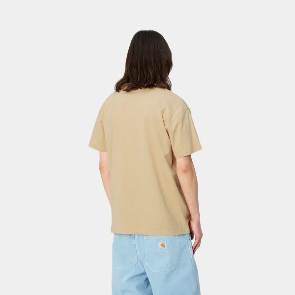 Carhartt American Script T-shirt Geel/Beige