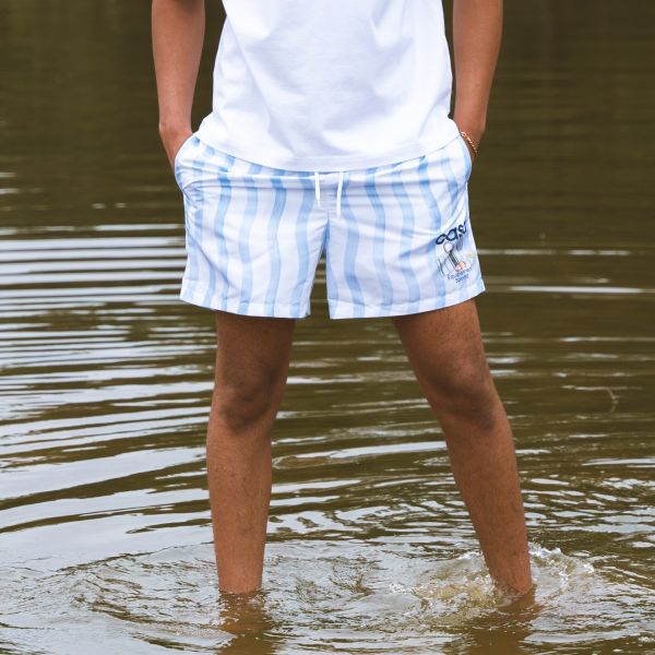 Casablanca Stripe Wave Zwembroek Wit/Blauw