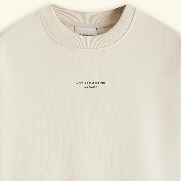 Drôle De Monsieur Slogan Classique Sweater Beige