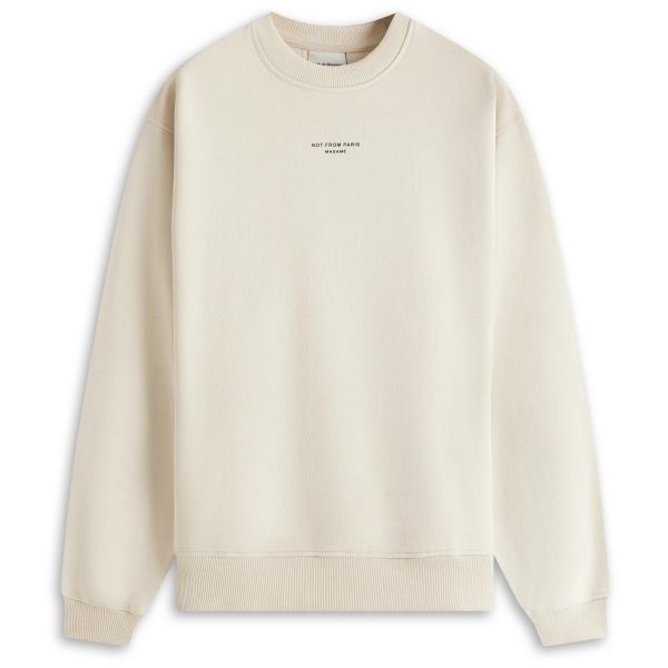 Drôle De Monsieur Slogan Classique Sweater Beige
