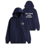 Drôle De Monsieur Slogan Hoodie Navy