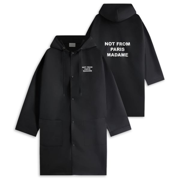 Drôle De Monsieur Slogan Parka Zwart