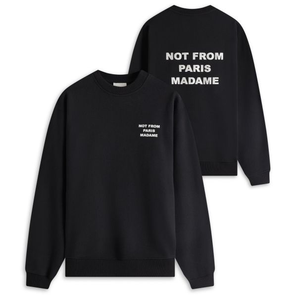 Drôle De Monsieur Slogan Sweater Zwart