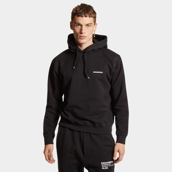 Dsquared2 Ceresio Map Hoodie Zwart