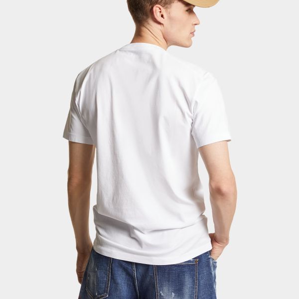 Dsquared2 Ghost Maple Leaf T-shirt Wit