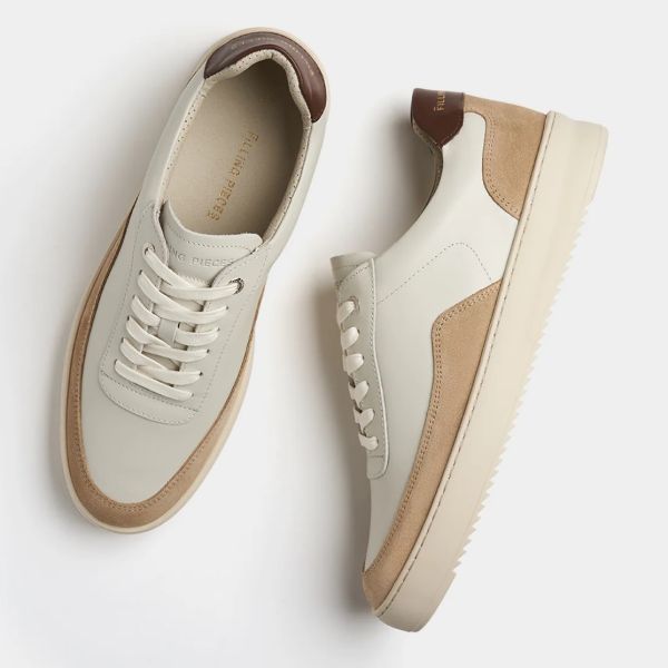 Filling Pieces Mondo Squash Sneaker Off White/Bruin