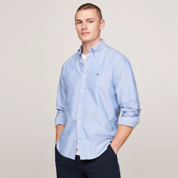 Tommy Hilfiger Solid Heritage Oxford Overhemd Blauw