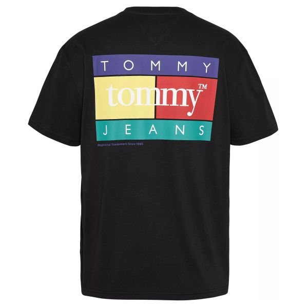 Tommy Jeans Pop Color Flag T-shirt Zwart