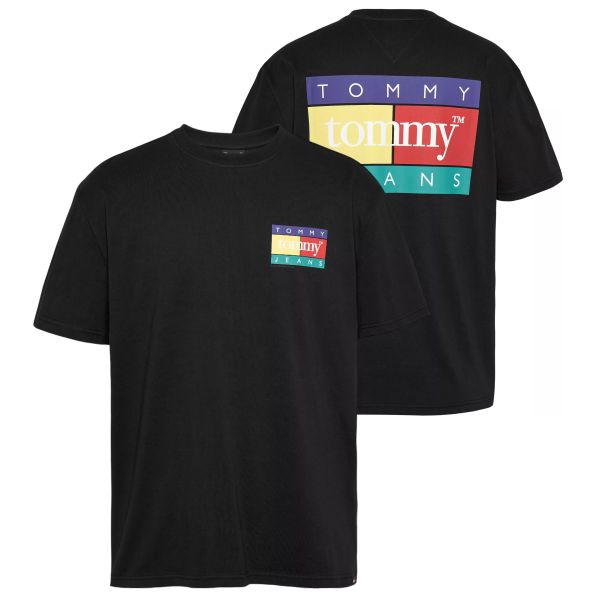 Tommy Jeans Pop Color Flag T-shirt Zwart