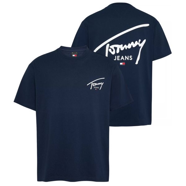 Tommy Jeans Signature Print T-shirt Navy