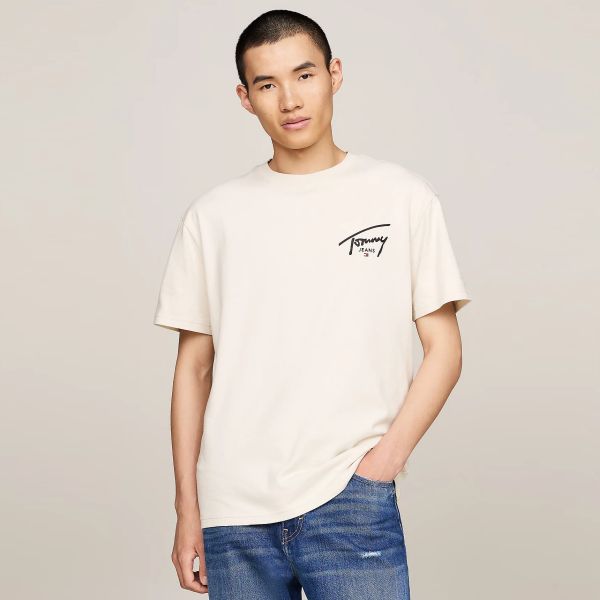 Tommy Jeans Signature Print T-shirt Off White