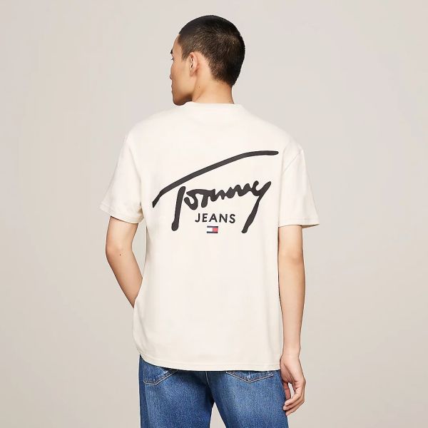 Tommy Jeans Signature Print T-shirt Off White