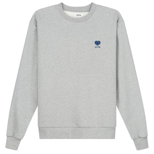 Arte Antwerp Heart Flower Sweater Grijs