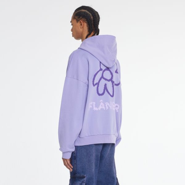 Flâneur Flower Doodle Zip-Up Vest Paars