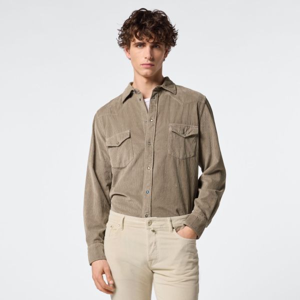 Jacob Cohën Western Overhemd Taupe