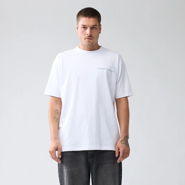 New Amsterdam Surf Association Teletekst T-shirt Wit