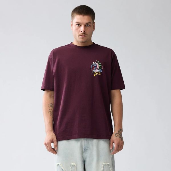 New Amsterdam Surf Association Weather Icons T-shirt Bordeaux