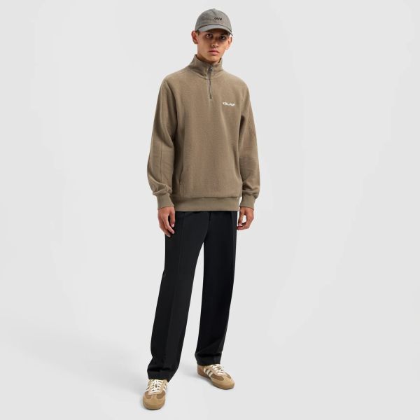 Olaf Drift Zip Mock Sweater Bruin