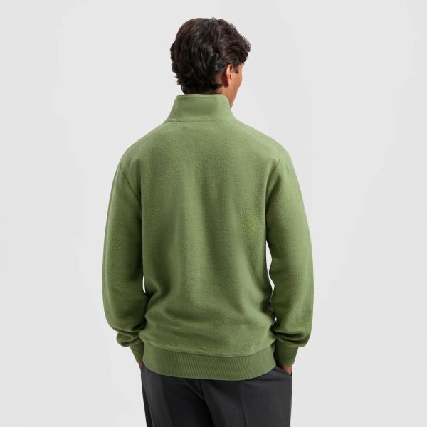 Olaf Drift Zip Mock Sweater Groen