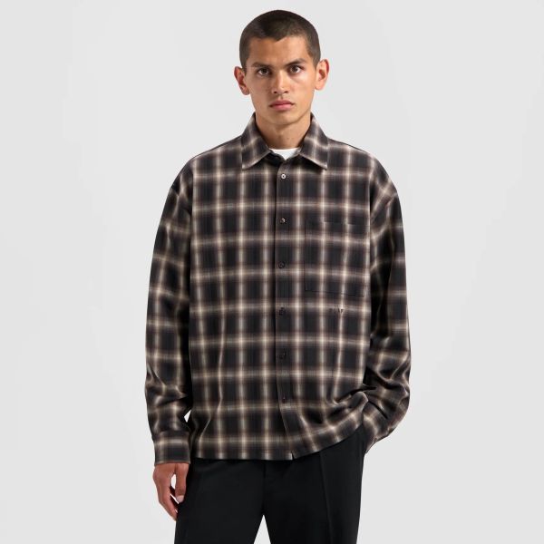 Olaf Plaid Boxy Overhemd Bruin