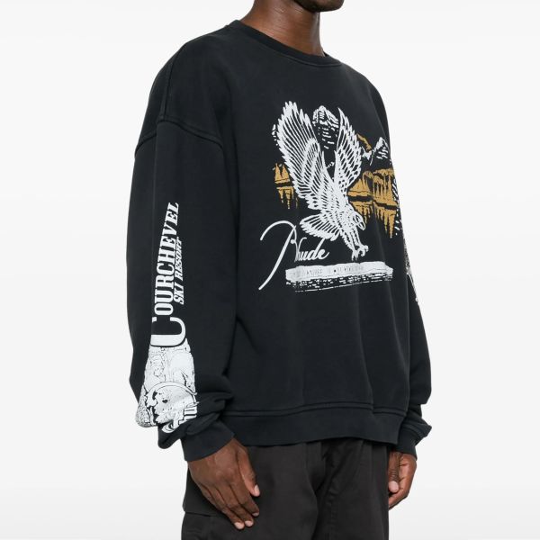 Rhude Pennant Flag Sweater Zwart