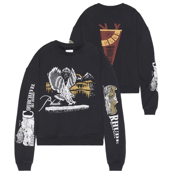 Rhude Pennant Flag Sweater Zwart