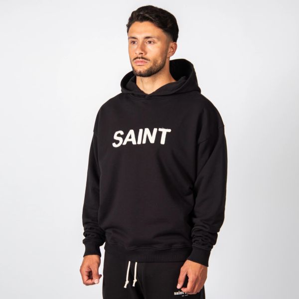 Saint Blanc Cut Hoodie Zwart