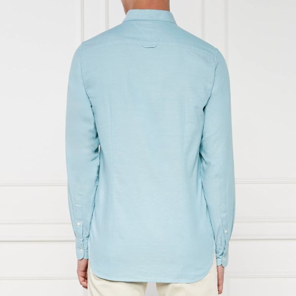 Tommy Hilfiger Flex Dobby Overhemd Blauw