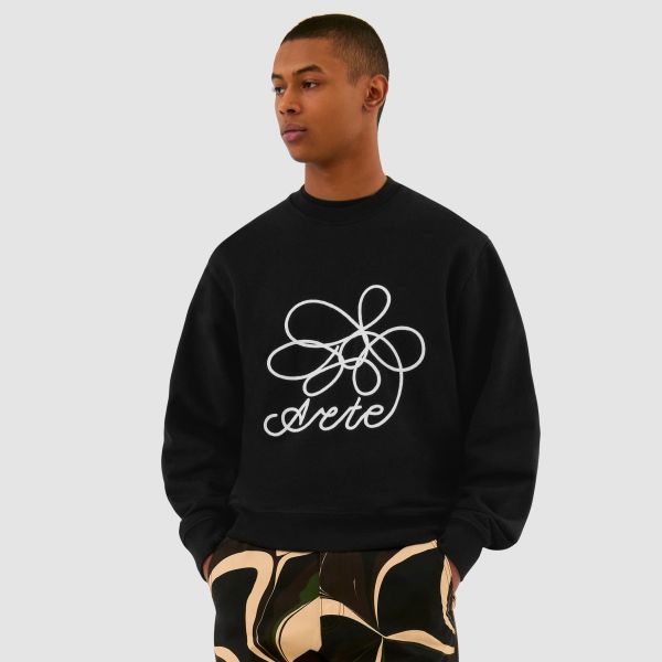 Arte Antwerp Flower Logo Sweater Zwart