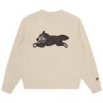 Icecream Woodgrain Running Dog Sweater Off White