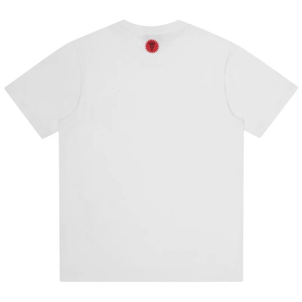 Icecream Woodgrain Running Dog T-shirt Wit